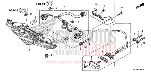 REAR COMBINATION LIGHT (2) VFR1200FDF de 2015